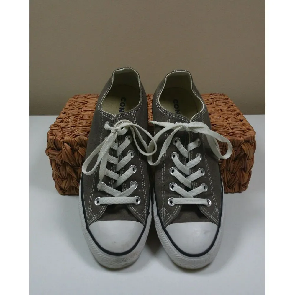 Converse Chuck Taylor All Star Low Top Gray Canvas Sneakers Mens 6.5 Womens 8.5